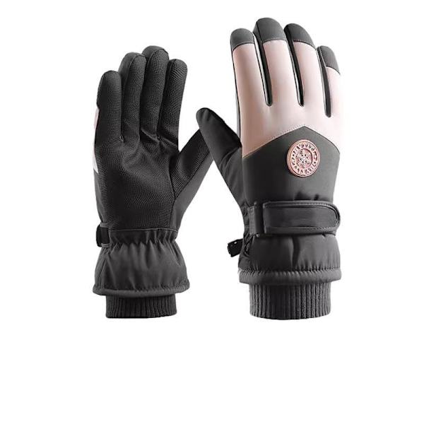 Skidhandskar för Män Kvinnor Vattentäta Snö Skidhandskar för Vinter Snowboard Grey-pink