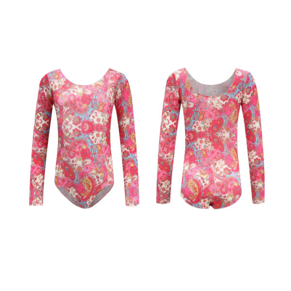 Tjejer Leotards One-Piece Färgglada Danskläder pink 140cm