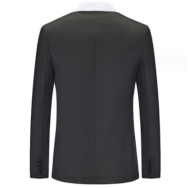Miesten Yksirintainen Rentoutunut Puku Takki Black M