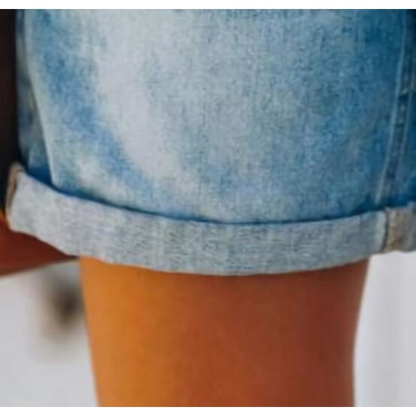Rippade och tvättade jeansshorts för kvinnor 2XL