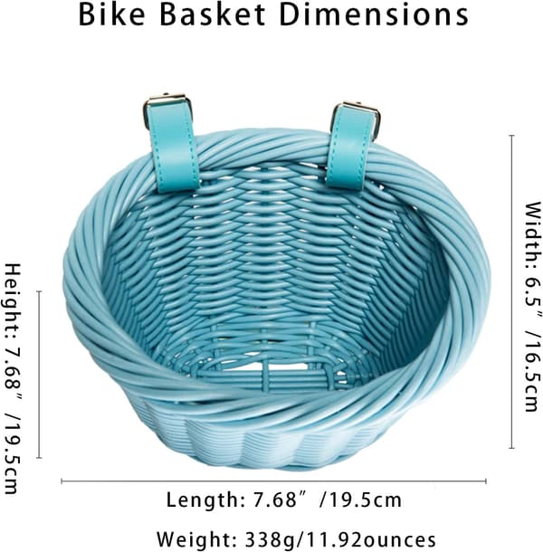 Vävd Mini Cykelkorg för Barncykel Styre Blue