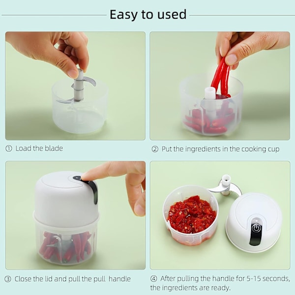 250ml Elektrisk Mini Hvidløgshakker