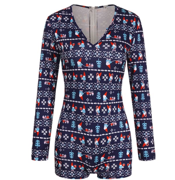 Kvinnors bodysuit Jumpsuits Print Kort blue S