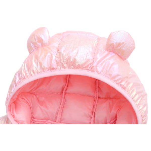 Bbay vinterdunkappor med huvor för björnöron Dark Pink 110cm