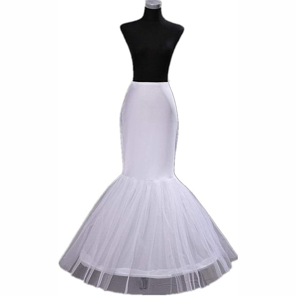 Petticoat for kvinner - Mermaid Petticoat, Fiskestjert Underskjørt, Gulvlang Trompet Crinoline B