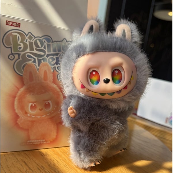 Labubu 3.0 Kolmas sukupolvi High-Energy Face Doll pehmo riipus, Macaron grey