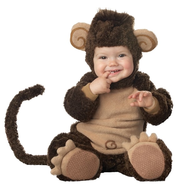 Baby Halloween Cosplay Tegneserieklær Dyrejakke Pels Body Monkey 80cm