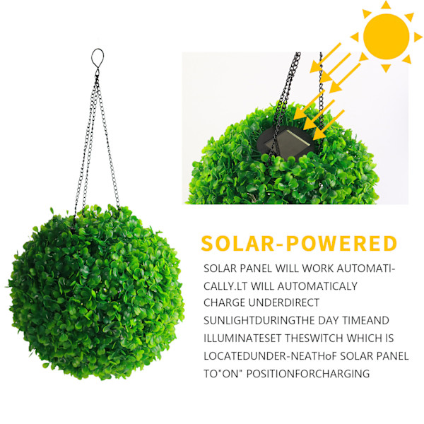 Keinotekoiset buksupallotopiarit Green 34*14CM