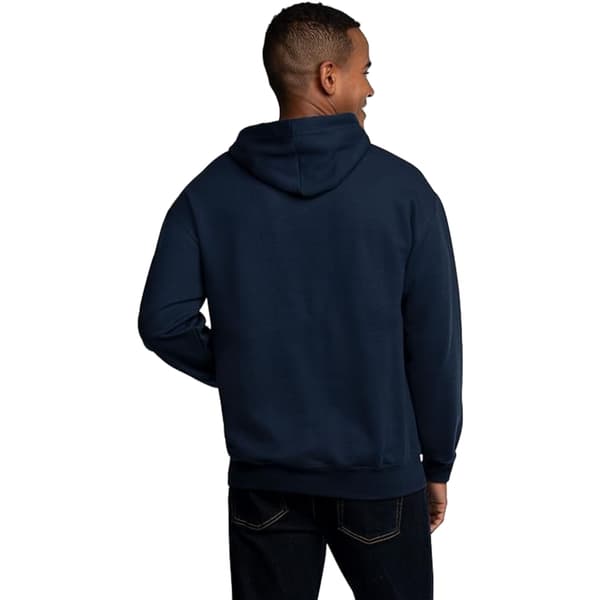 Hettegenser i ensfarget design for menn Navy blue XXL