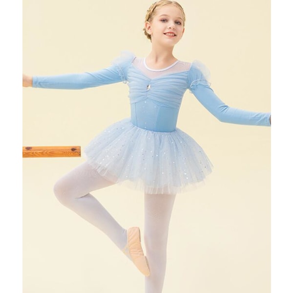 Barnens Danskläder Långärmad Tutu Blue 110