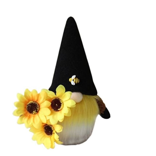 Ansiktslösa docka bi solros söta docka ornament Black