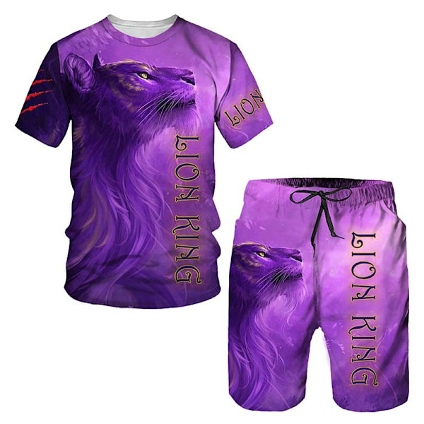 Herr 2-delars träningsset sommar shorts set Style 3 M