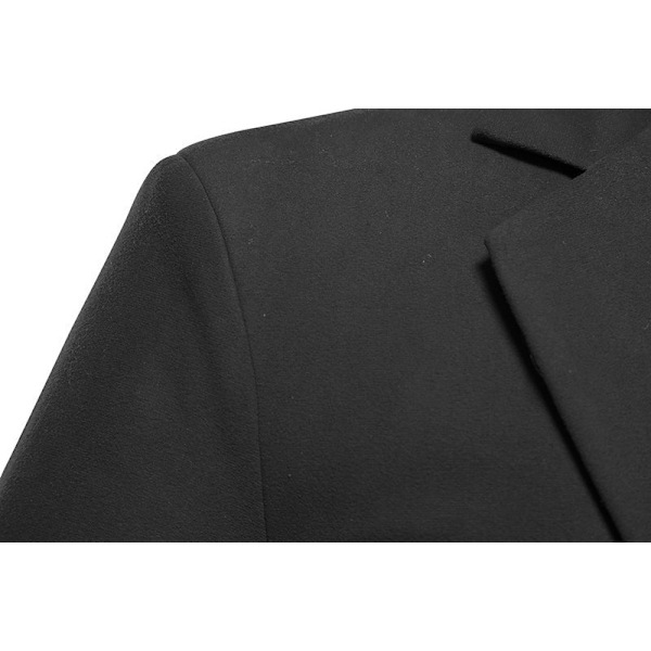 Herr Blazer Två Knappar Slim Fit Blazer Jacka Black M