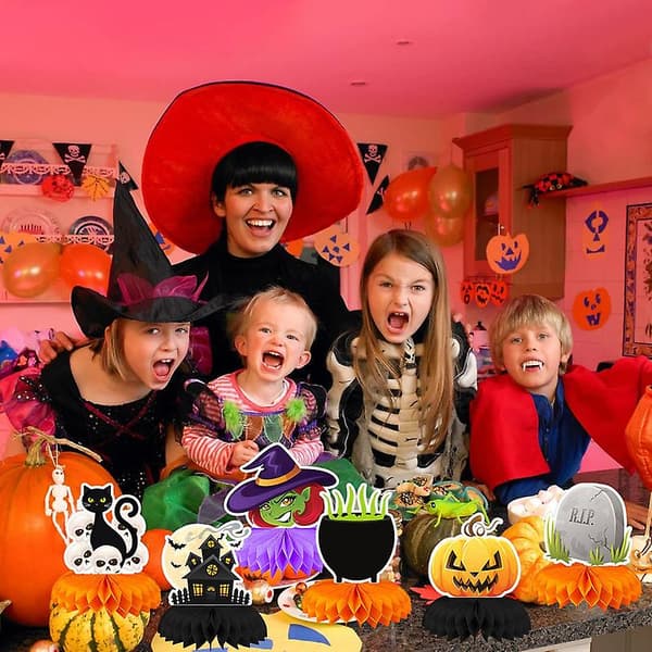 8-pack Halloween Honeycomb Centerpiece Set Style 3
