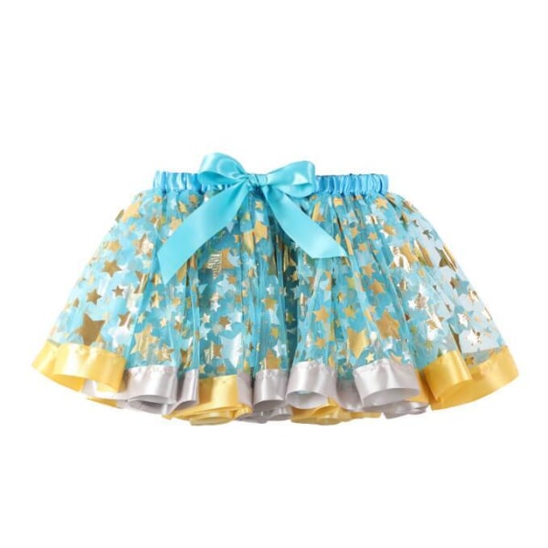 Små flickor Princess Tulle Tutu Kjol Dans Kjol Halloween blue gold M