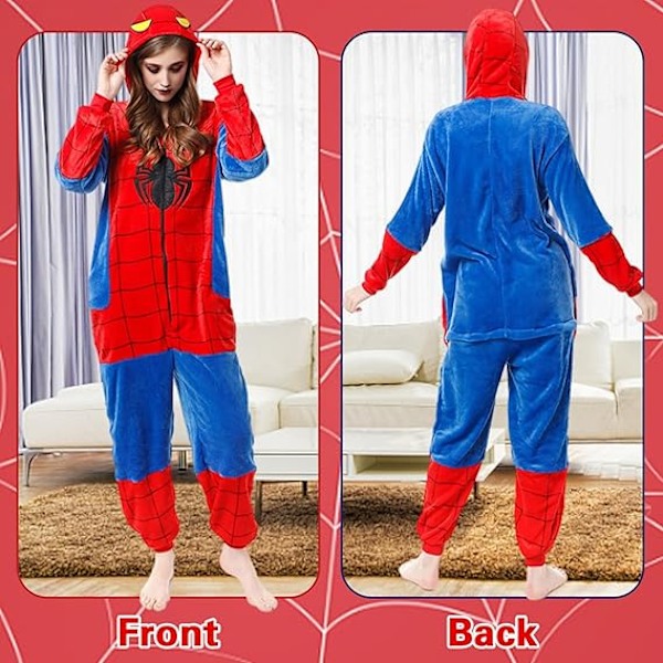 Onesies Pyjamas Unisex Voksen Barn for Kvinner Menn Dyrekostyme Cosplay Halloween Nattøy Adult L