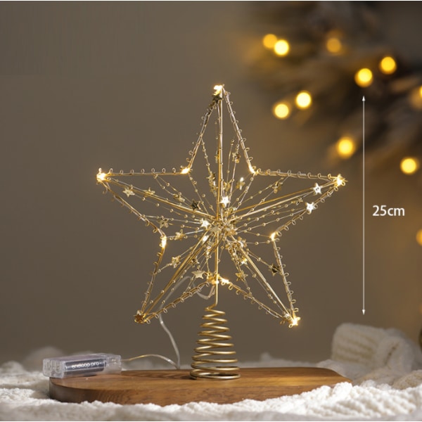 Xmas Treetop Star för julgransdekorationer style 3