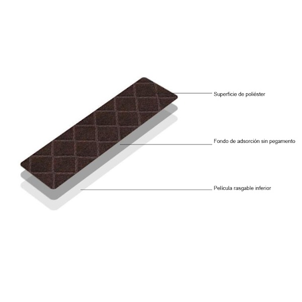 Halkfria trappsteg Matta inomhus trappmattor brown 12pcs