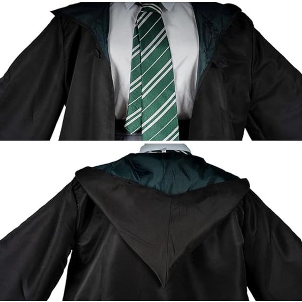 Magikerrock Kostym Halloween Trollkarl Häxor Cosplay Slytherin S