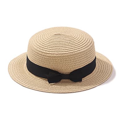 Kvinnor Bred Brätte Straw Panama Sun Hat Beige