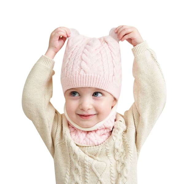 Baby vintermössa Scarf Set Black