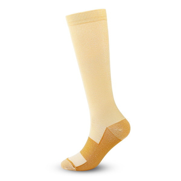 3 par kopparkompressionsstrumpor för löpning skin colour L/XXL