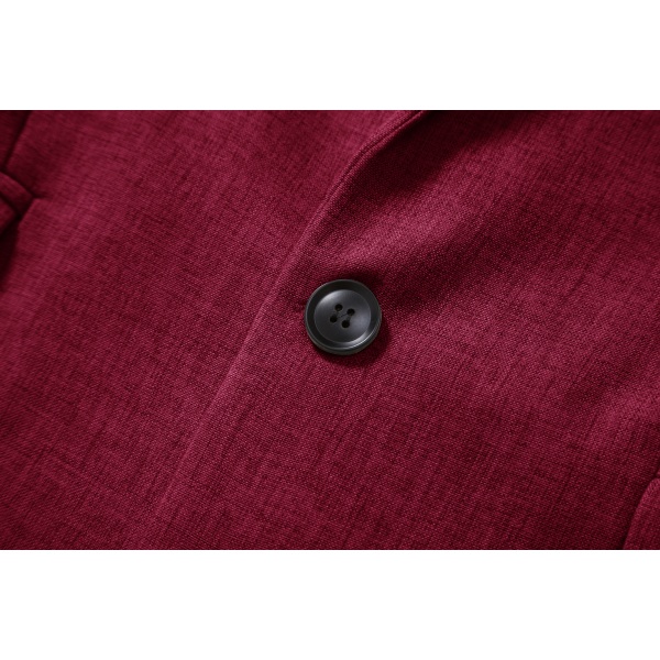 Slim Fit kavaj för män, lätt kostymjacka, 1 knapp red M