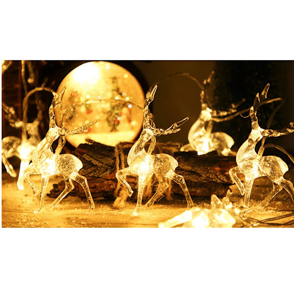 Halloween jul LED älg slingljus warm white 3m