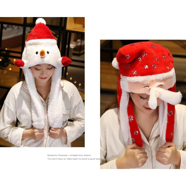 Ear Moving Jumping Hat Rolig julplyschhatt style 4