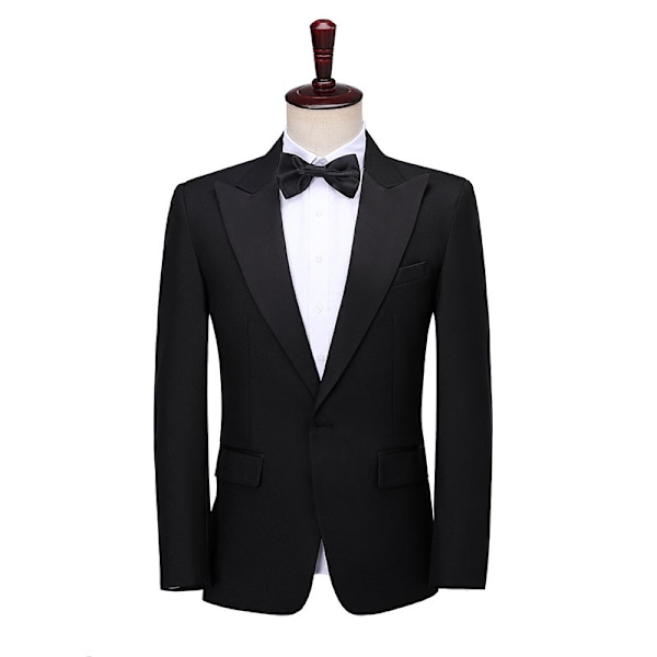 Miesten Slim Fit 9-osainen Virallinen Puku Hääihin ja Promiin Black S