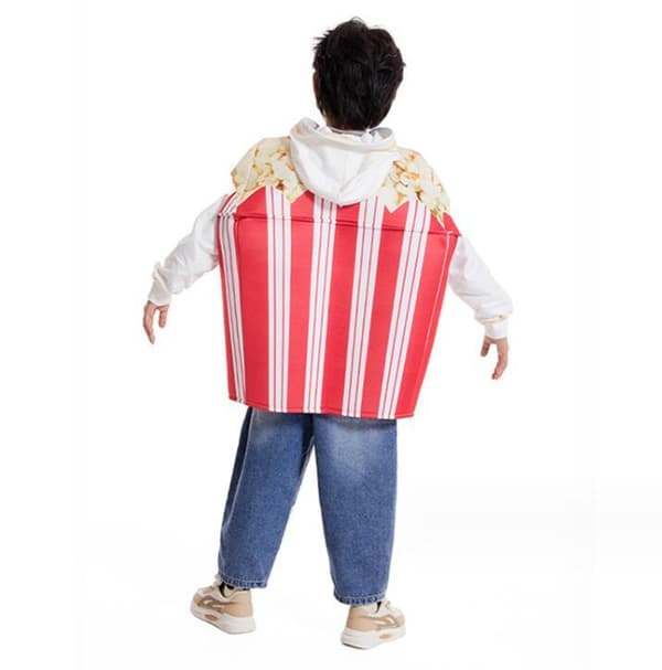 Halloween Popcorn Kostym för Barn Red WhIte