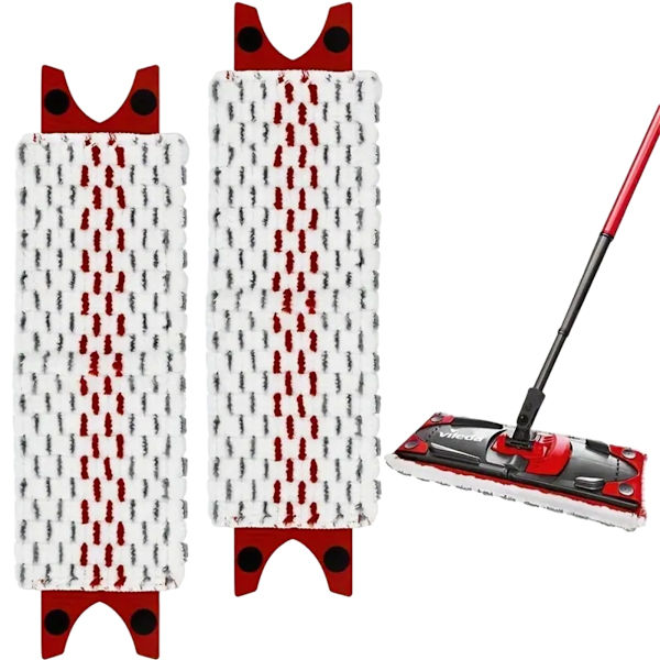 Passer til Vileda UltraMax/UltraMaT Erstatnings Flat Mop Hode 2 stk Moppklut