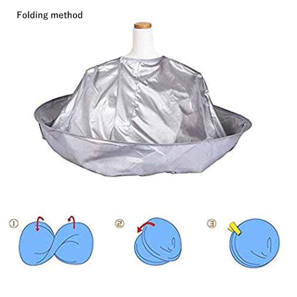 Frisörkape Hårklippningskap, Frisörkappor silver