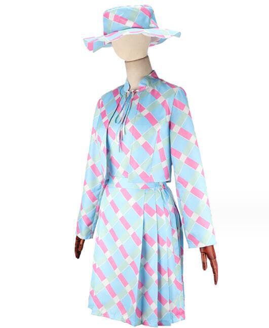 Barbi Sininen Raidalainen Mekko Ilmaisella Hatulla XL