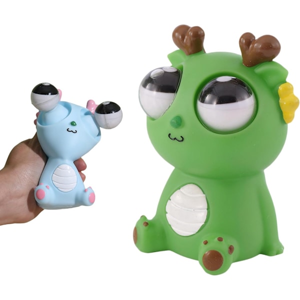 Fidget Pop -lelut, Silmät Ponnahtavat Pehmeät Fidget -lelut Green 2