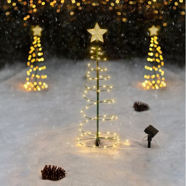 Jul LED-lampor utomhus, mini julgran LED-lampor 2pcs