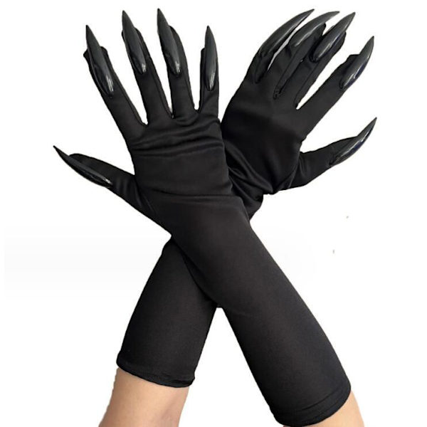 Sorte Katteklo-Håndsko Halloween Tilbehørshandsker Black