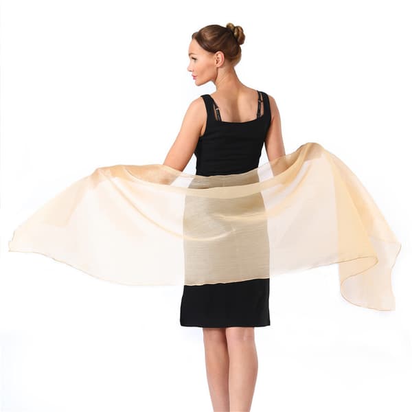 Bløde Chiffon-Sjal, -Slør og -Wrap til Aftenskjoler yellow