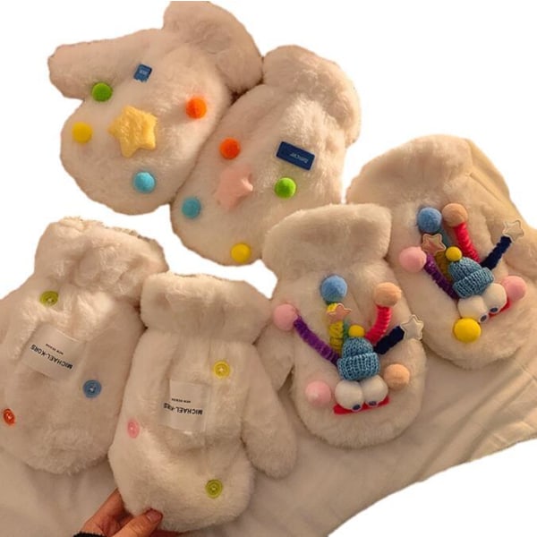 Vinterplushy Handskar med Vaddering för Kvinnor Style 1