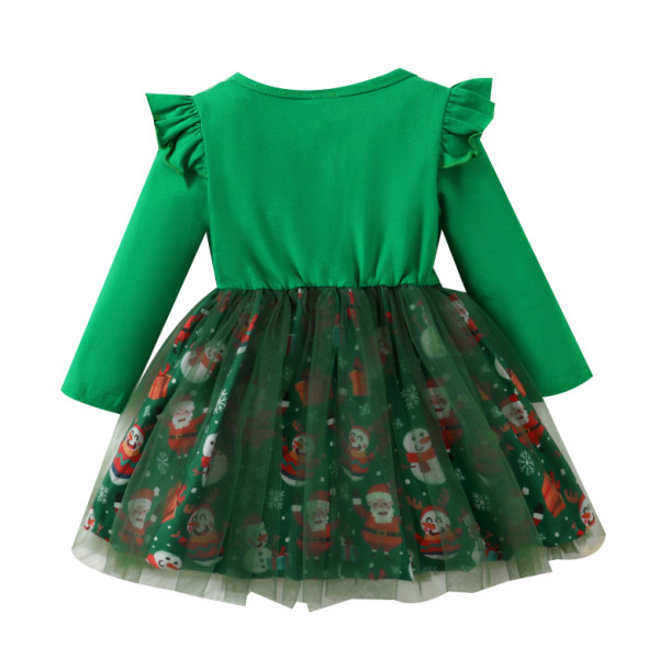 Baby Girls Julklänning Semesterklänning green 110cm