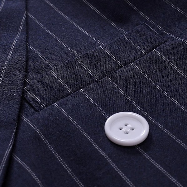 Herre Casual Blazer Jakke Ternet Navy Blue 3XL