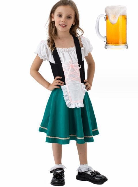 Barnens München Oktoberfest Flickas Kostym L
