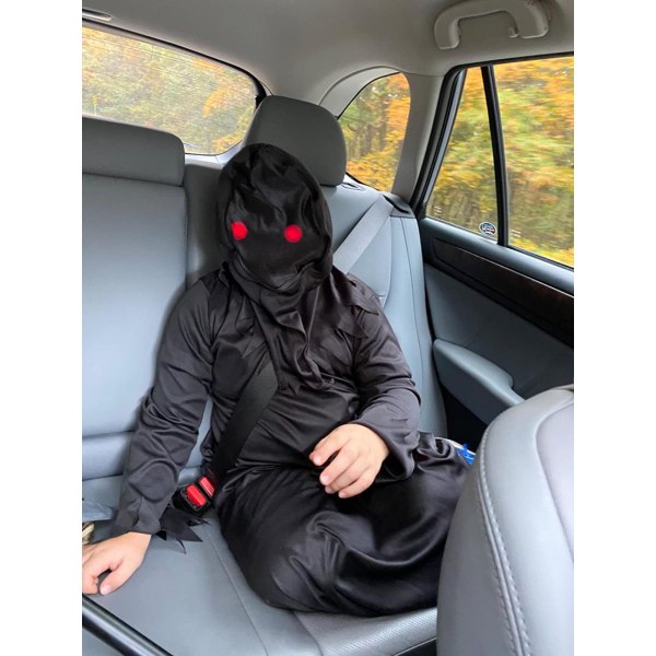 Grim Reaper Halloween-kostym med lysande röda ögon L