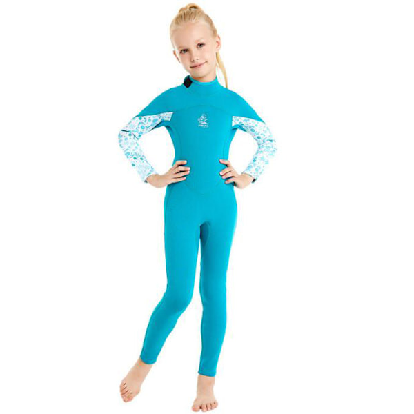 Barn One Piece långärmad baddräkt green M