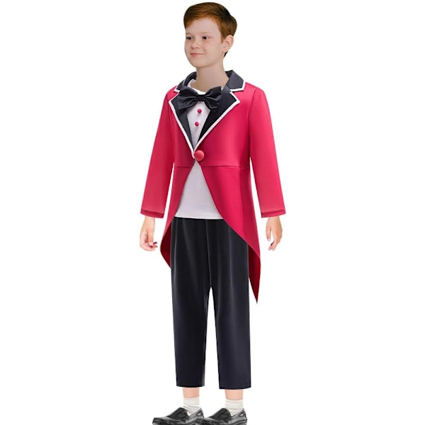 Digitaalinen Sirkus Caine -asu Lasten Cosplay-asu Pojat Halloween-juhlat Karnevaalisetti 140cm