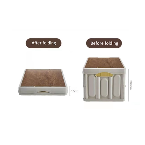 Trunk Organizer för campingutrustning för picknick Khaki 42*39*23cm