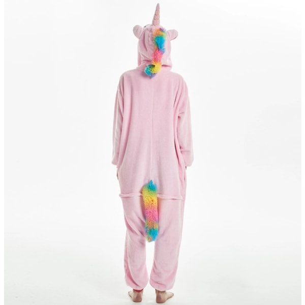 Vuxen eller barn One-Piece Cosplay Animal Pyjamas pink L