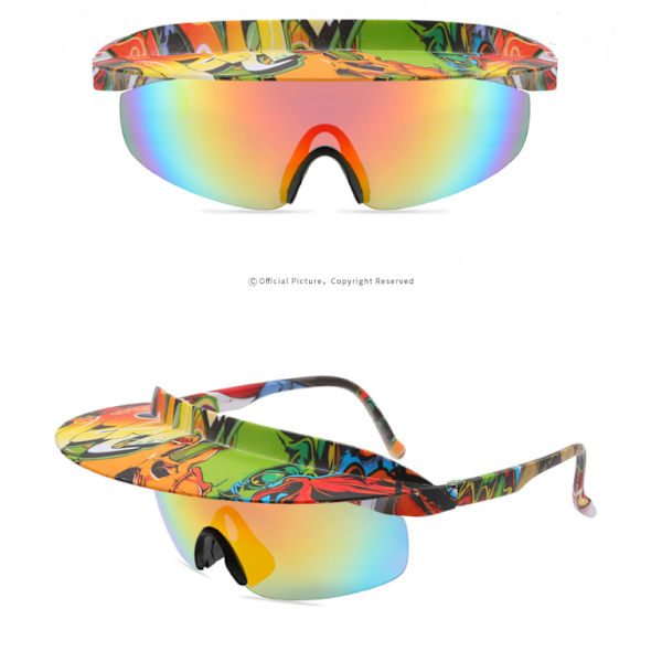 UV-skydd Cykelsolglasögon med hattkant Style 2