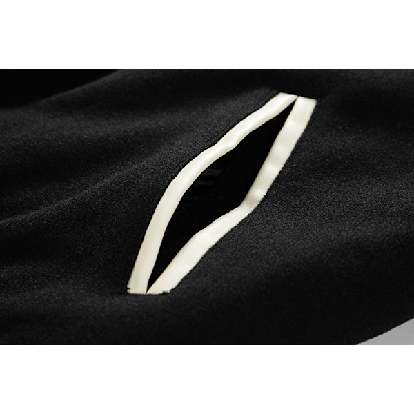 Herrar Casual Slim Fit Bomullsjacka med Bokstäver Black M
