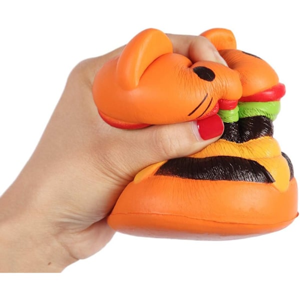 Squishies Jumbo Långsamt Stigande Kawaii Squishie Katt Hamburgerbröd Leksak Q6